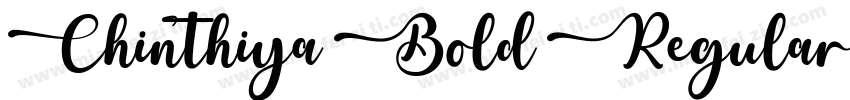 Chinthiya Bold Regular字体转换